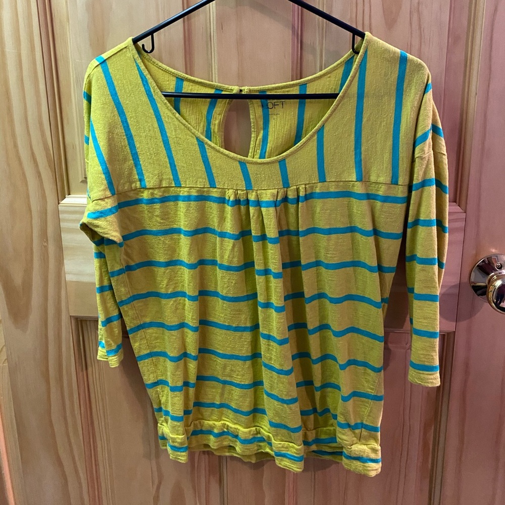Loft 3/4 Sleeve Striped Shirt